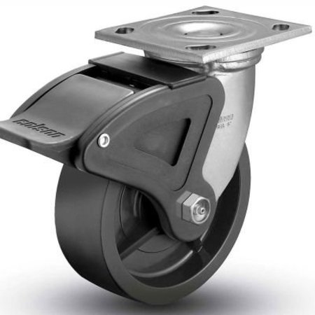 COLSON Colson® 4 Series Swivel Plate Caster 4.08199.839 BRK4 Polyolefin With Brake 8" Dia. 900 Lb. 4.08199.839 BRK4